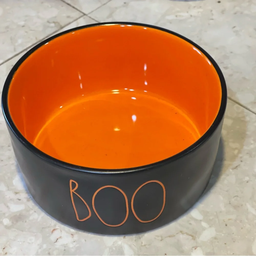 Rae Dunn BOO Pet Bowl 6”